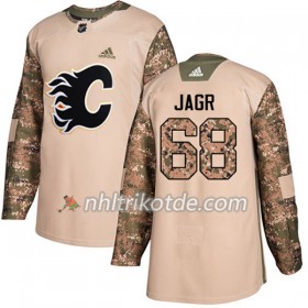 Calgary Flames Trikot Jaromir Jagr 68 Adidas 2017-2018 Camo Veterans Day Practice Authentic - Herren